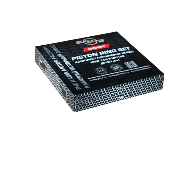 Кольца поршневые КМЗ 740-1000106 “Евро 0” “ЭКСПЕРТ” (на поршень КМЗ 740.1004015, КМЗ 7403.1004015) (ширина маслосъёмного кольца 5 мм, 1-ое компрессионное кольцо – покрытие хром, 2-ое компрессионное кольцо – покрытие молибден) (3шт в 1 пшк.) (1 пшк)